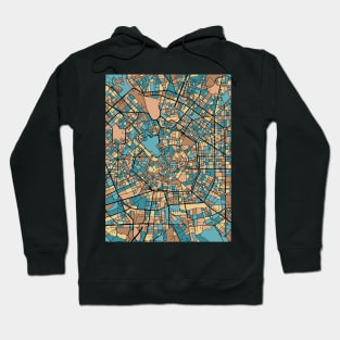 Milan Map Pattern in Mid Century Pastel Hoodie